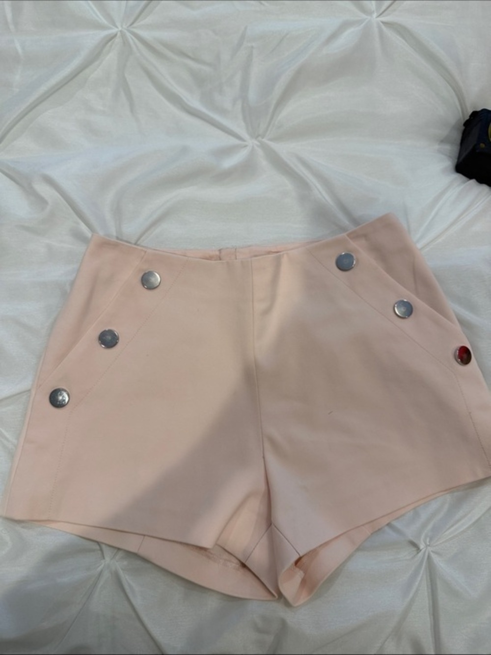 RAMY BROOK High-Waist Pink Button Accent Women's Shorts Size 0